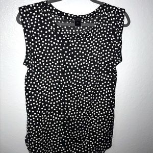 Ann Taylor🖤 XS black & white Polka Dot Blouse, for work or casual, like new